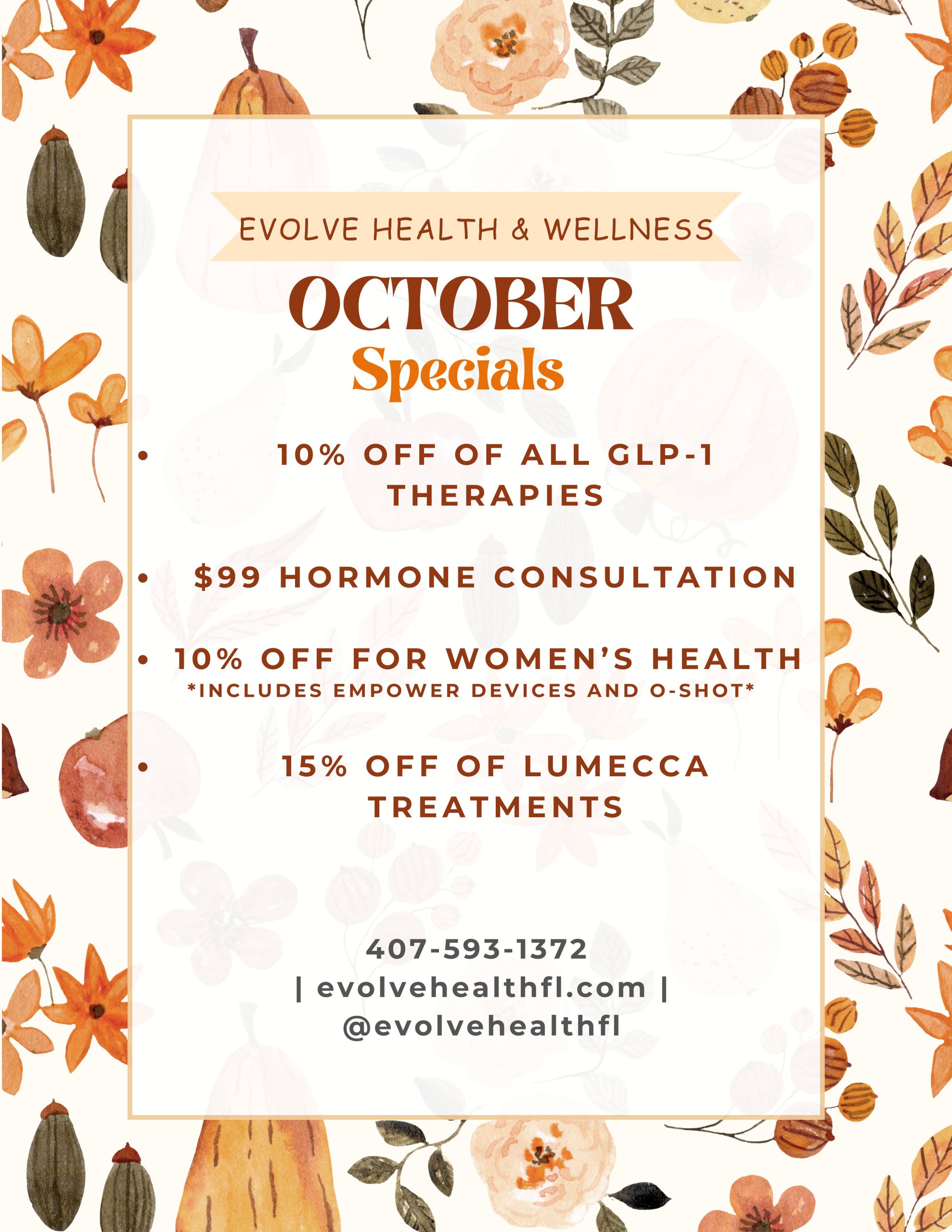 october specials promotions weight loss 